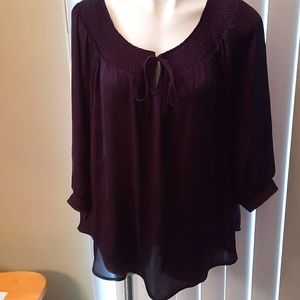 Deep Purple satin blouse